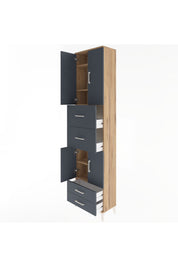 Arges Dolap 5 Raflı 4 Çekmeceli 4 Kapaklı 60x30x243 - S32M062V8A