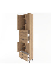 Arges Dolap 5 Raflı 4 Çekmeceli 4 Kapaklı 60x30x243 - S32M062V9A