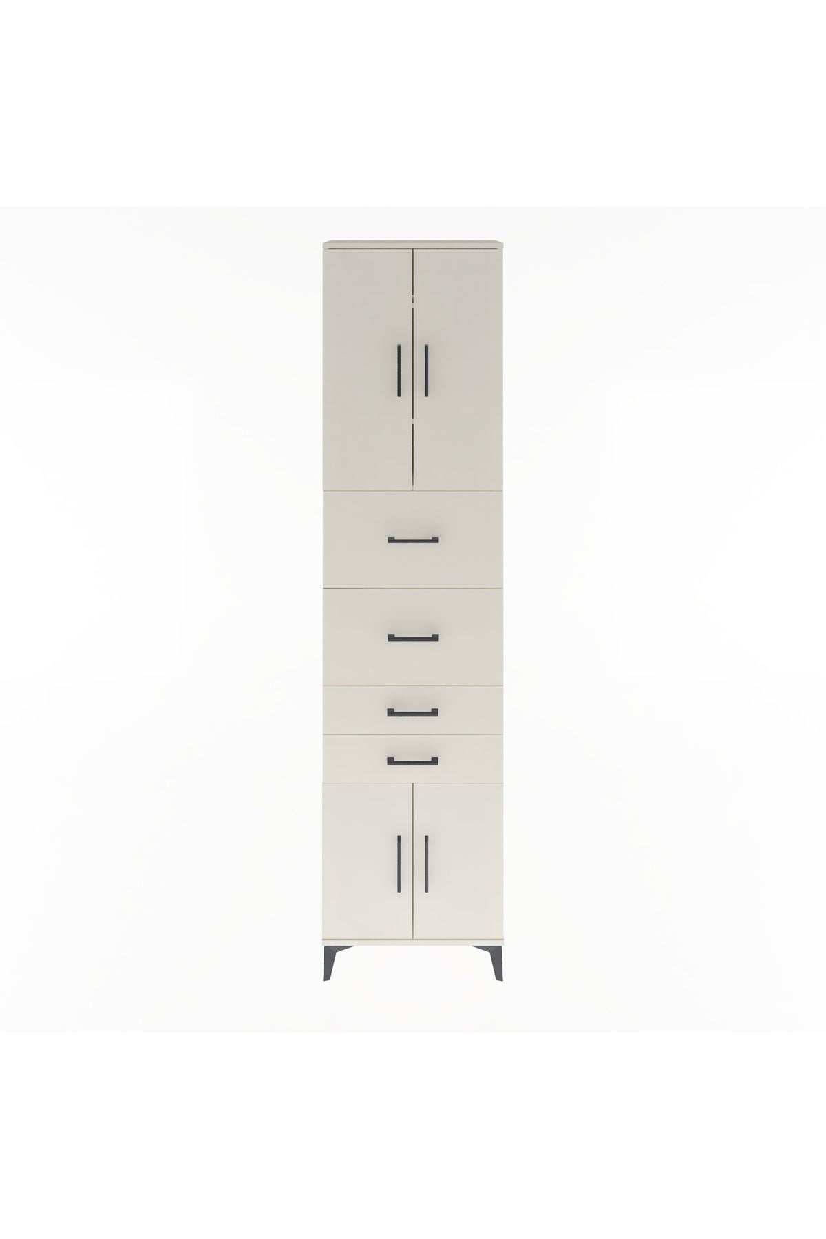 Arges Dolap 3 Raflı 4 Çekmeceli 4 Kapaklı 60x30x243 - S32M063V1A