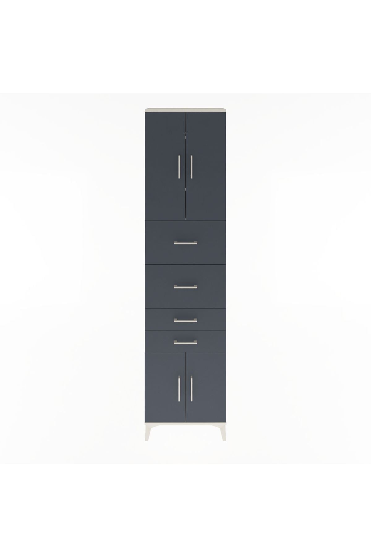 Arges Dolap 3 Raflı 4 Çekmeceli 4 Kapaklı 60x30x243 - S32M063V2A