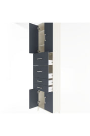 Arges Dolap 3 Raflı 4 Çekmeceli 4 Kapaklı 60x30x243 - S32M063V2A
