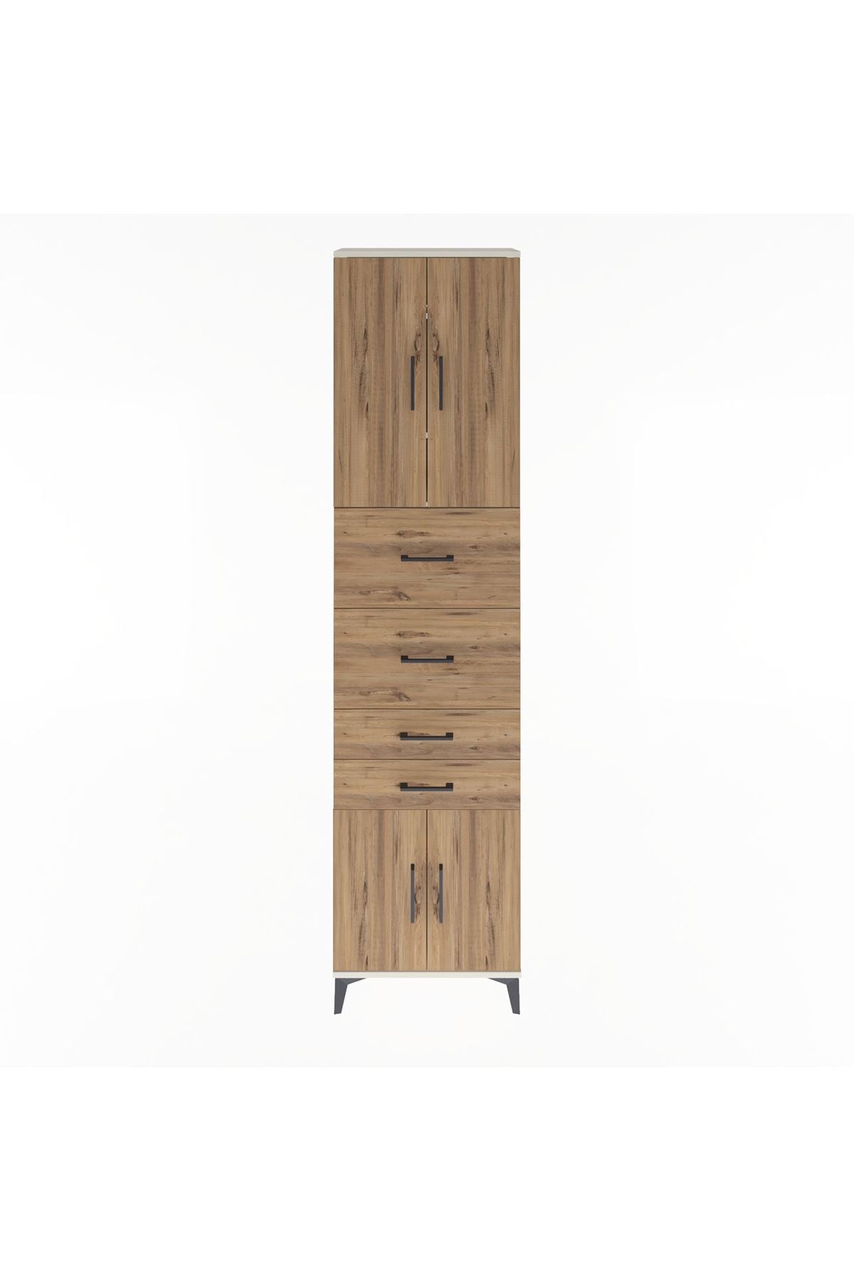 Arges Dolap 3 Raflı 4 Çekmeceli 4 Kapaklı 60x30x243 - S32M063V3A