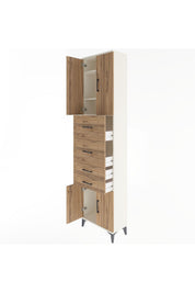 Arges Dolap 3 Raflı 4 Çekmeceli 4 Kapaklı 60x30x243 - S32M063V3A