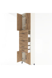 Arges Dolap 3 Raflı 4 Çekmeceli 4 Kapaklı 60x30x243 - S32M063V3A