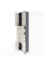 Arges Dolap 3 Raflı 4 Çekmeceli 4 Kapaklı 60x30x243 - S32M063V4A
