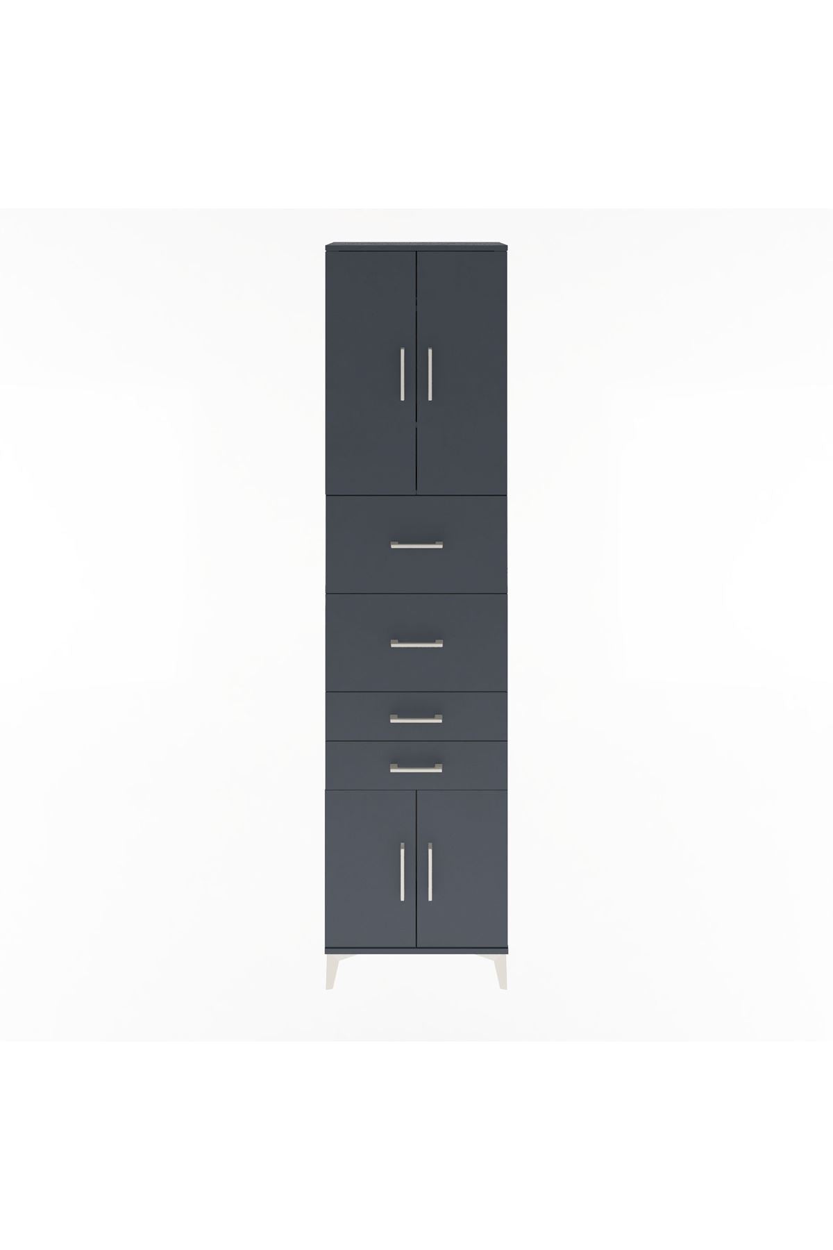 Arges Dolap 3 Raflı 4 Çekmeceli 4 Kapaklı 60x30x243 - S32M063V5A