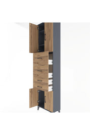 Arges Dolap 3 Raflı 4 Çekmeceli 4 Kapaklı 60x30x243 - S32M063V6A