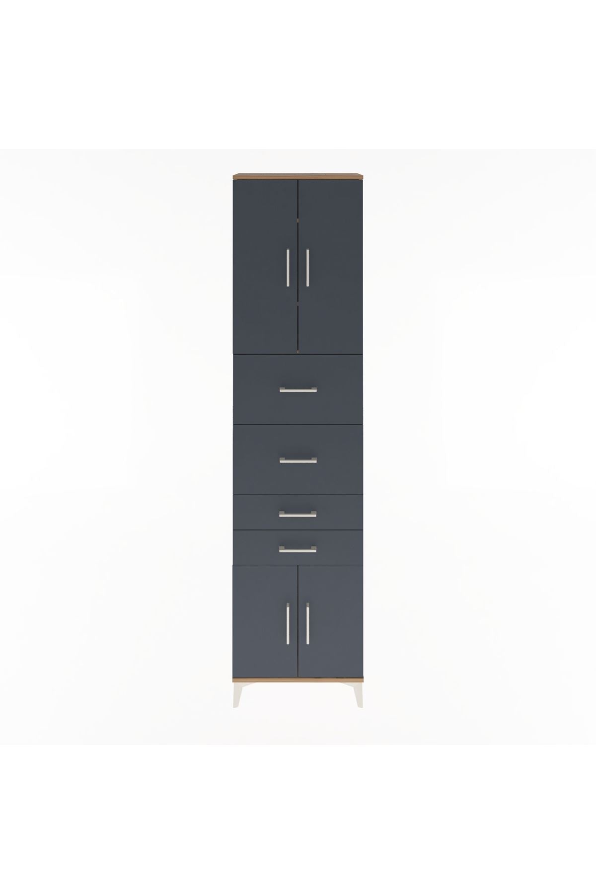Arges Dolap 3 Raflı 4 Çekmeceli 4 Kapaklı 60x30x243 - S32M063V8A