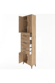 Arges Dolap 3 Raflı 4 Çekmeceli 4 Kapaklı 60x30x243 - S32M063V9A