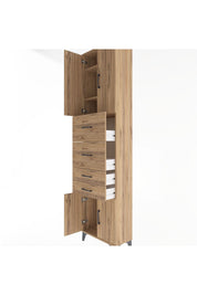 Arges Dolap 3 Raflı 4 Çekmeceli 4 Kapaklı 60x30x243 - S32M063V9A