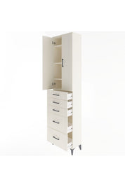 Arges Dolap 4 Raflı 5 Çekmeceli 2 Kapaklı 60x30x243 - S32M064V1A