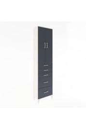 Arges Dolap 4 Raflı 5 Çekmeceli 2 Kapaklı 60x30x243 - S32M064V2A