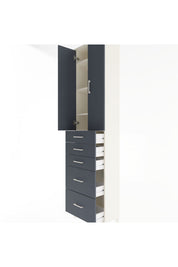 Arges Dolap 4 Raflı 5 Çekmeceli 2 Kapaklı 60x30x243 - S32M064V2A