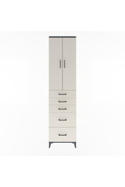 Arges Dolap 4 Raflı 5 Çekmeceli 2 Kapaklı 60x30x243 - S32M064V4A