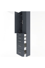 Arges Dolap 4 Raflı 5 Çekmeceli 2 Kapaklı 60x30x243 - S32M064V5A