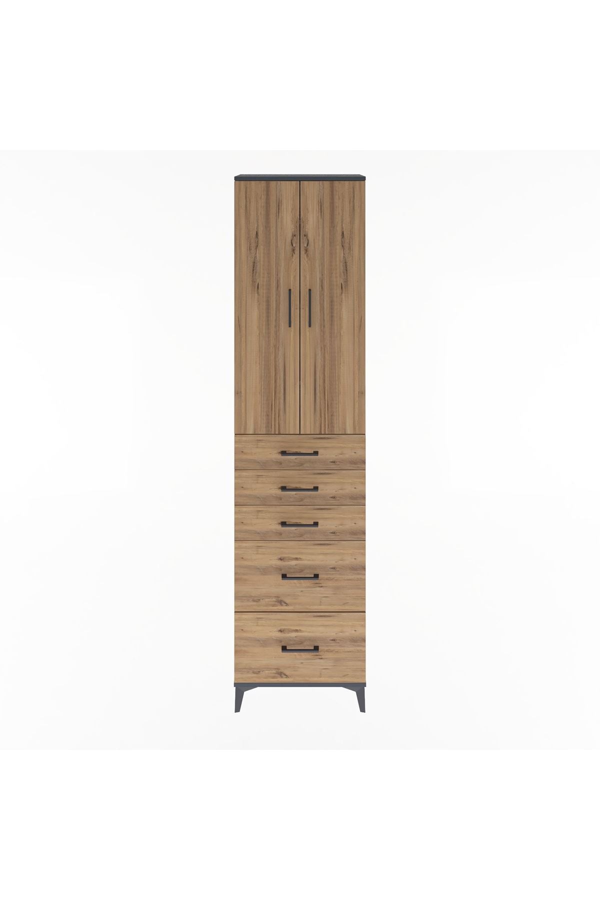 Arges Dolap 4 Raflı 5 Çekmeceli 2 Kapaklı 60x30x243 - S32M064V6A