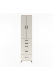 Arges Dolap 4 Raflı 5 Çekmeceli 2 Kapaklı 60x30x243 - S32M064V7A