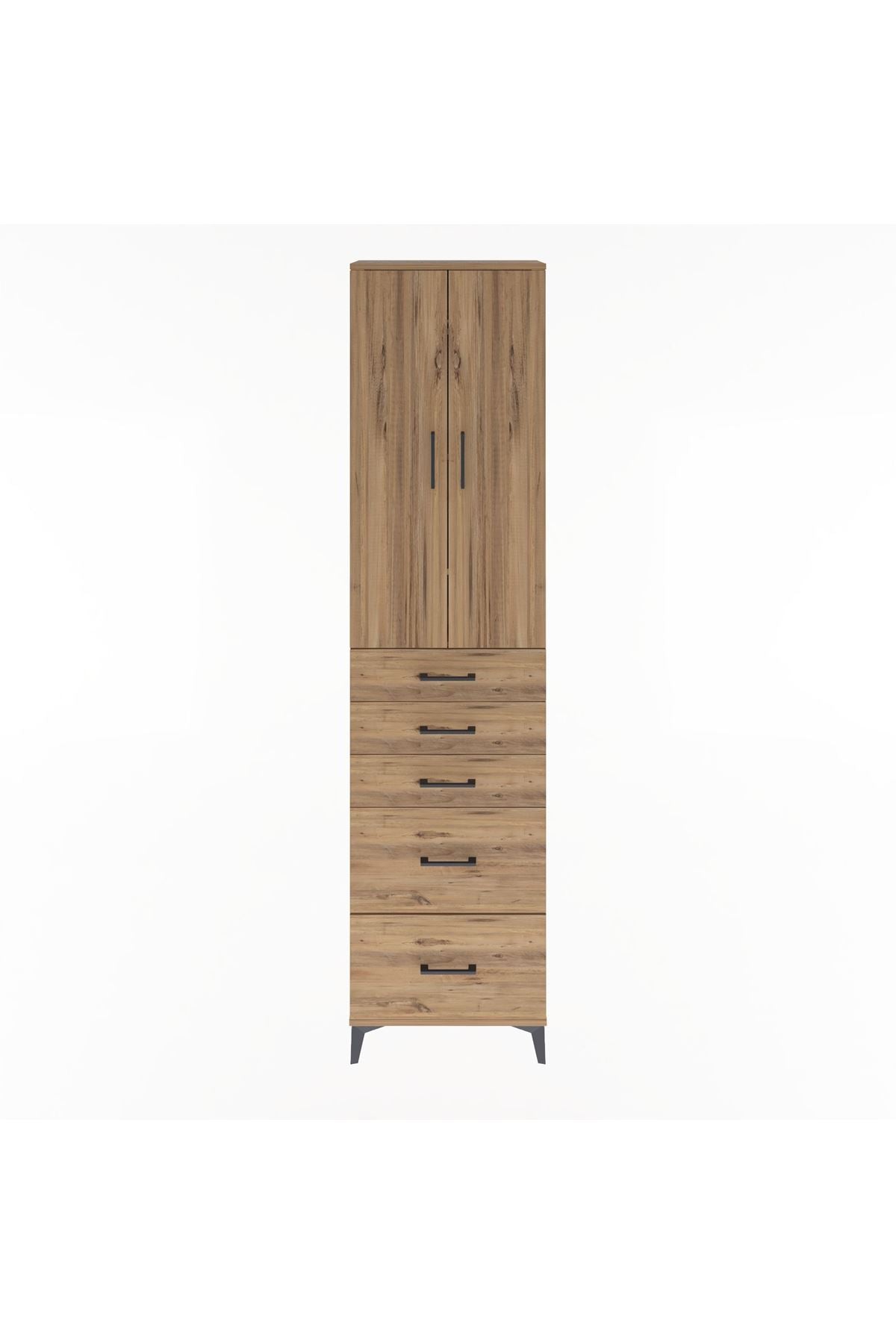Arges Dolap 4 Raflı 5 Çekmeceli 2 Kapaklı 60x30x243 - S32M064V9A