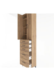 Arges Dolap 4 Raflı 5 Çekmeceli 2 Kapaklı 60x30x243 - S32M064V9A