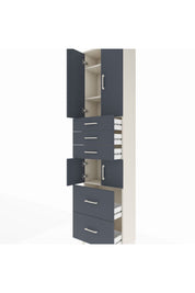 Arges Dolap 4 Raflı 5 Çekmeceli 4 Kapaklı 60x30x243 - S32M065V2A