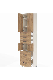 Arges Dolap 4 Raflı 5 Çekmeceli 4 Kapaklı 60x30x243 - S32M065V3A