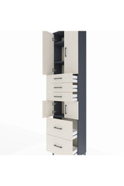 Arges Dolap 4 Raflı 5 Çekmeceli 4 Kapaklı 60x30x243 - S32M065V4A