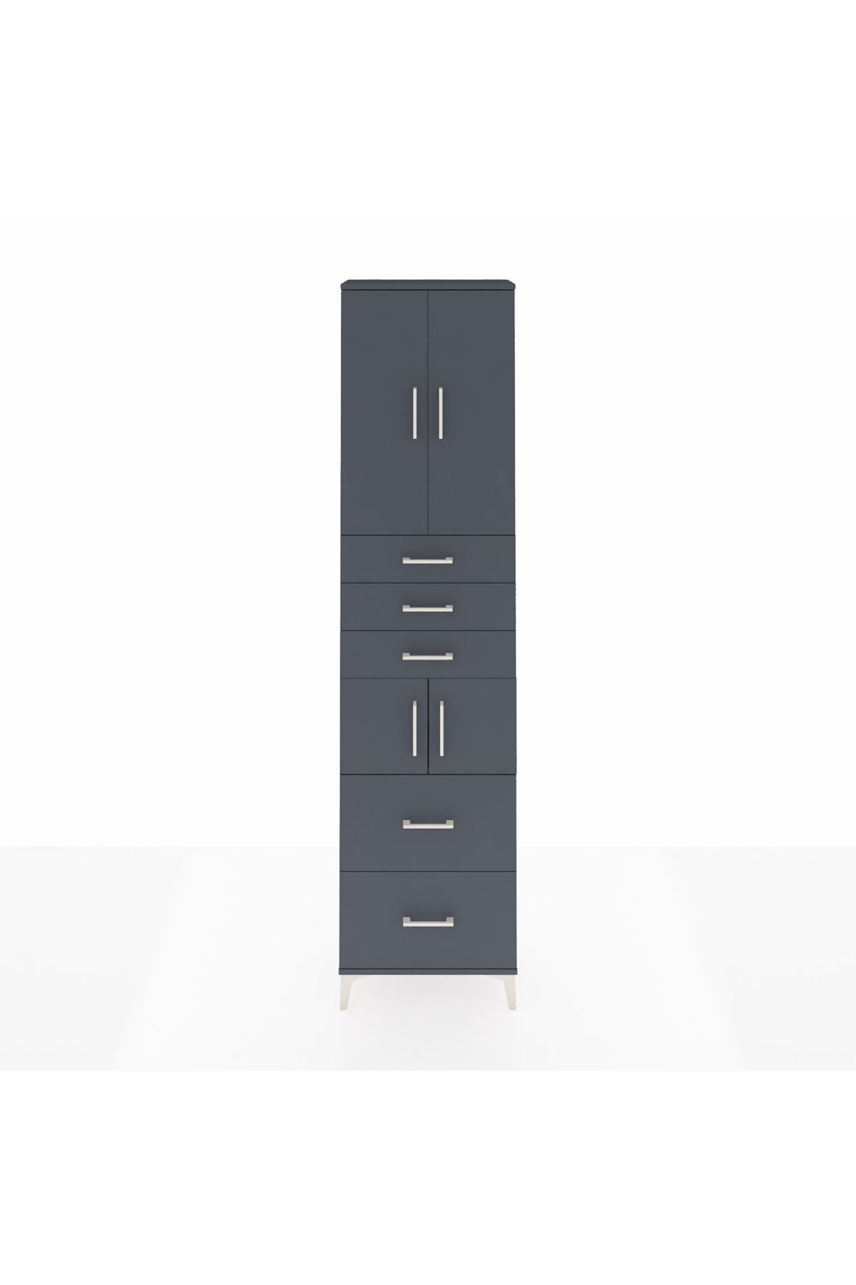 Arges Dolap 4 Raflı 5 Çekmeceli 4 Kapaklı 60x30x243 - S32M065V5A