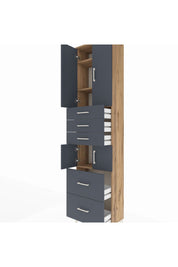 Arges Dolap 4 Raflı 5 Çekmeceli 4 Kapaklı 60x30x243 - S32M065V8A