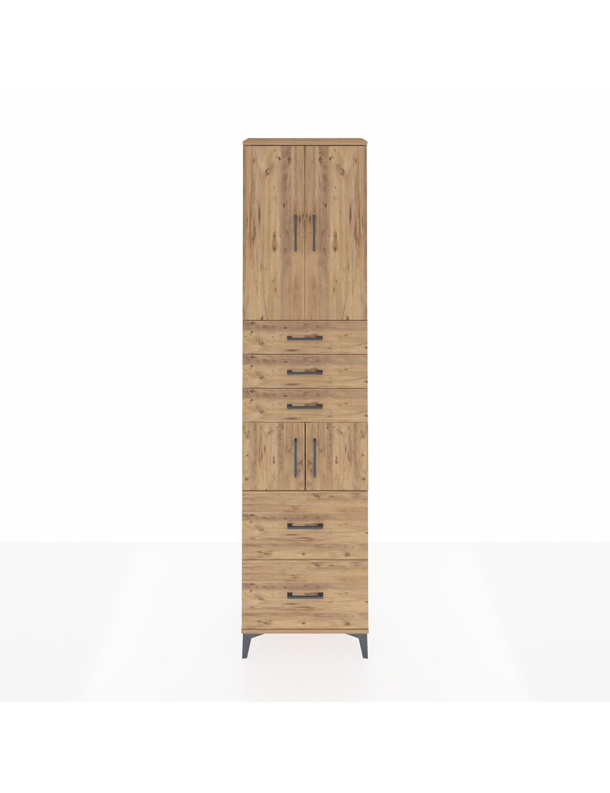 Arges Dolap 4 Raflı 5 Çekmeceli 4 Kapaklı 60x30x243 - S32M065V9A