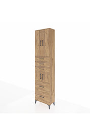 Arges Dolap 4 Raflı 5 Çekmeceli 4 Kapaklı 60x30x243 - S32M065V9A