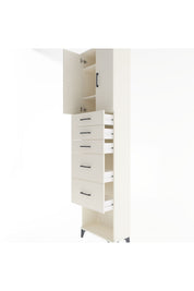 Arges Dolap 3 Raflı 5 Çekmeceli 2 Kapaklı 60x30x243 - S32M066V1A