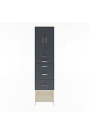 Arges Dolap 3 Raflı 5 Çekmeceli 2 Kapaklı 60x30x243 - S32M066V2A