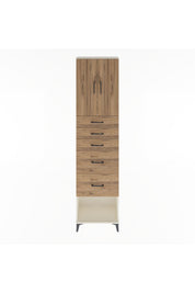 Arges Dolap 3 Raflı 5 Çekmeceli 2 Kapaklı 60x30x243 - S32M066V3A