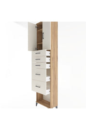 Arges Dolap 3 Raflı 5 Çekmeceli 2 Kapaklı 60x30x243 - S32M066V7A
