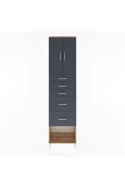 Arges Dolap 3 Raflı 5 Çekmeceli 2 Kapaklı 60x30x243 - S32M066V8A