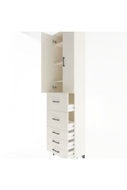 Arges Dolap 4 Raflı 5 Çekmeceli 2 Kapaklı 60x30x243 - S32M067V1A