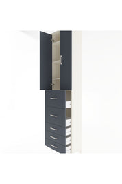 Arges Dolap 4 Raflı 5 Çekmeceli 2 Kapaklı 60x30x243 - S32M067V2A