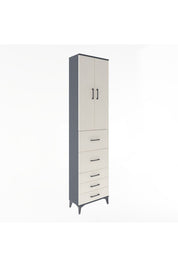Arges Dolap 4 Raflı 5 Çekmeceli 2 Kapaklı 60x30x243 - S32M067V4A