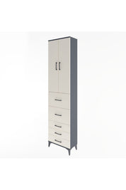 Arges Dolap 4 Raflı 5 Çekmeceli 2 Kapaklı 60x30x243 - S32M067V4A