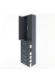 Arges Dolap 4 Raflı 5 Çekmeceli 2 Kapaklı 60x30x243 - S32M067V5A