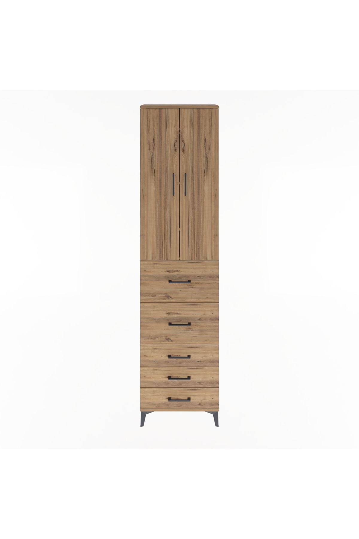 Arges Dolap 4 Raflı 5 Çekmeceli 2 Kapaklı 60x30x243 - S32M067V9A