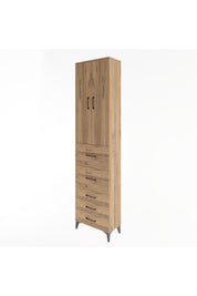 Arges Dolap 4 Raflı 5 Çekmeceli 2 Kapaklı 60x30x243 - S32M067V9A