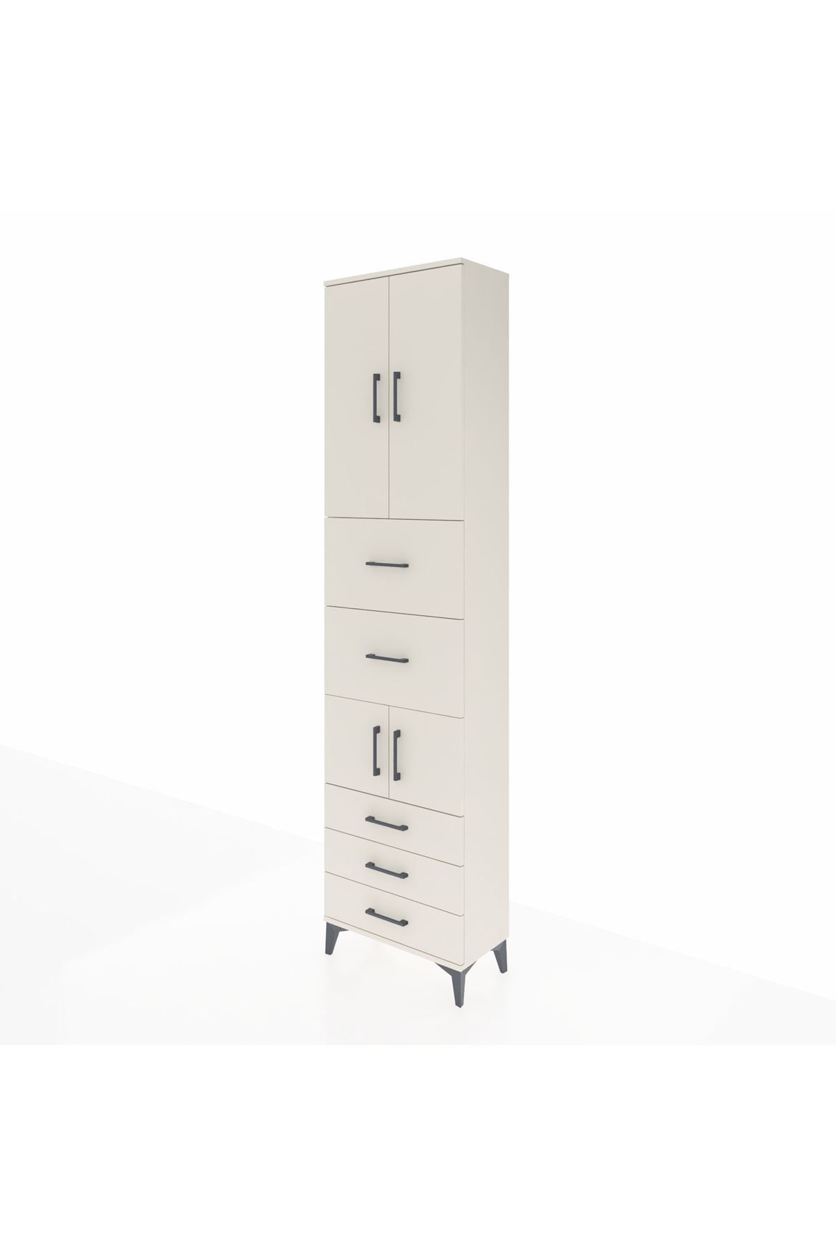 Arges Dolap 4 Raflı 5 Çekmeceli 4 Kapaklı 60x30x243 - S32M068V1A