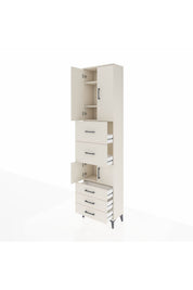 Arges Dolap 4 Raflı 5 Çekmeceli 4 Kapaklı 60x30x243 - S32M068V1A