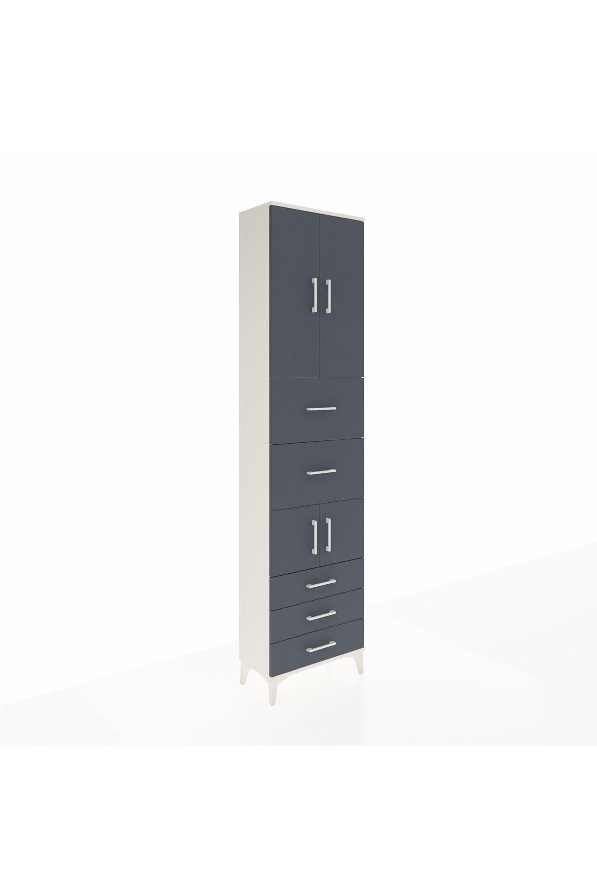 Arges Dolap 4 Raflı 5 Çekmeceli 4 Kapaklı 60x30x243 - S32M068V2A
