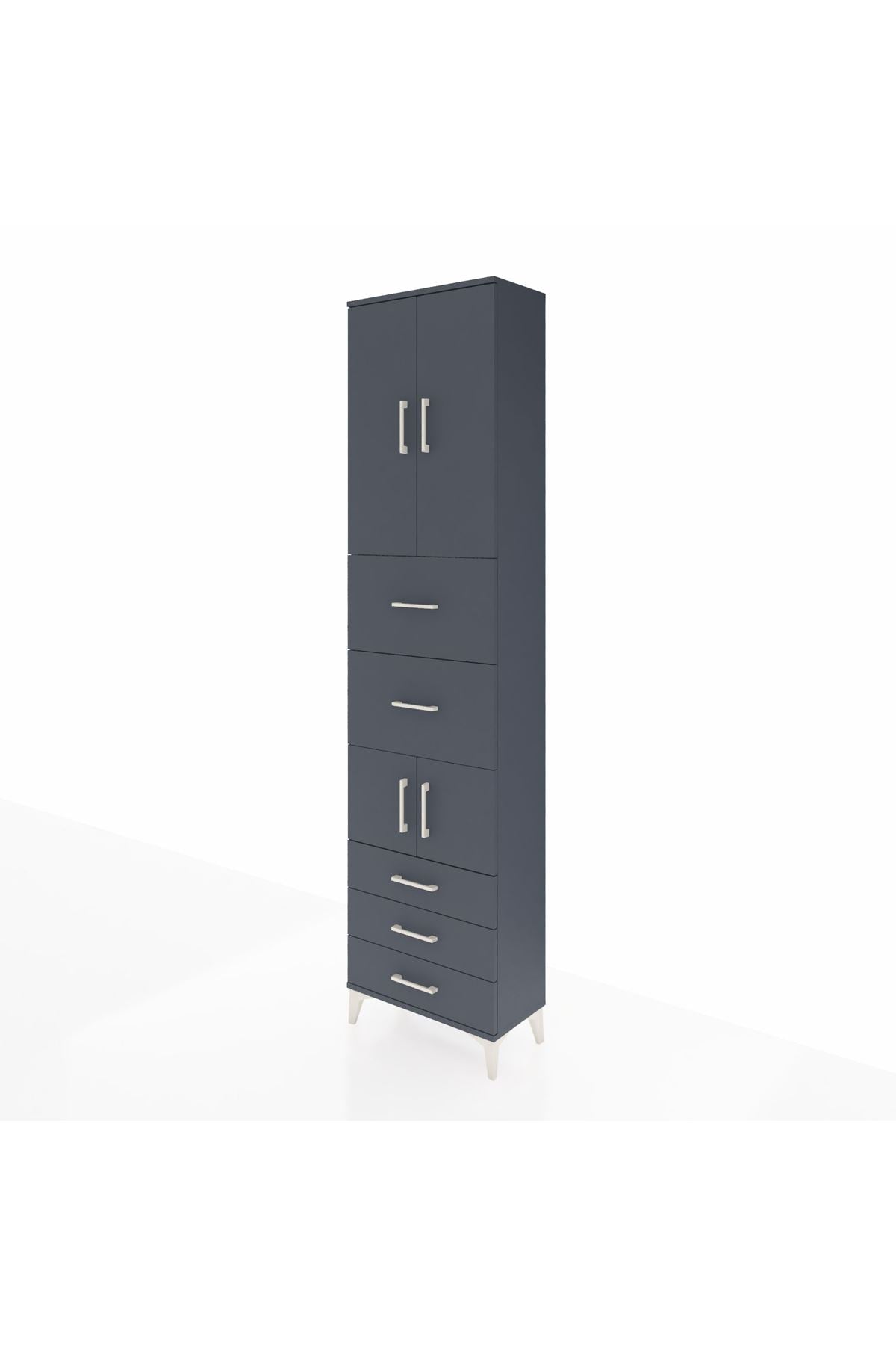 Arges Dolap 4 Raflı 5 Çekmeceli 4 Kapaklı 60x30x243 - S32M068V5A