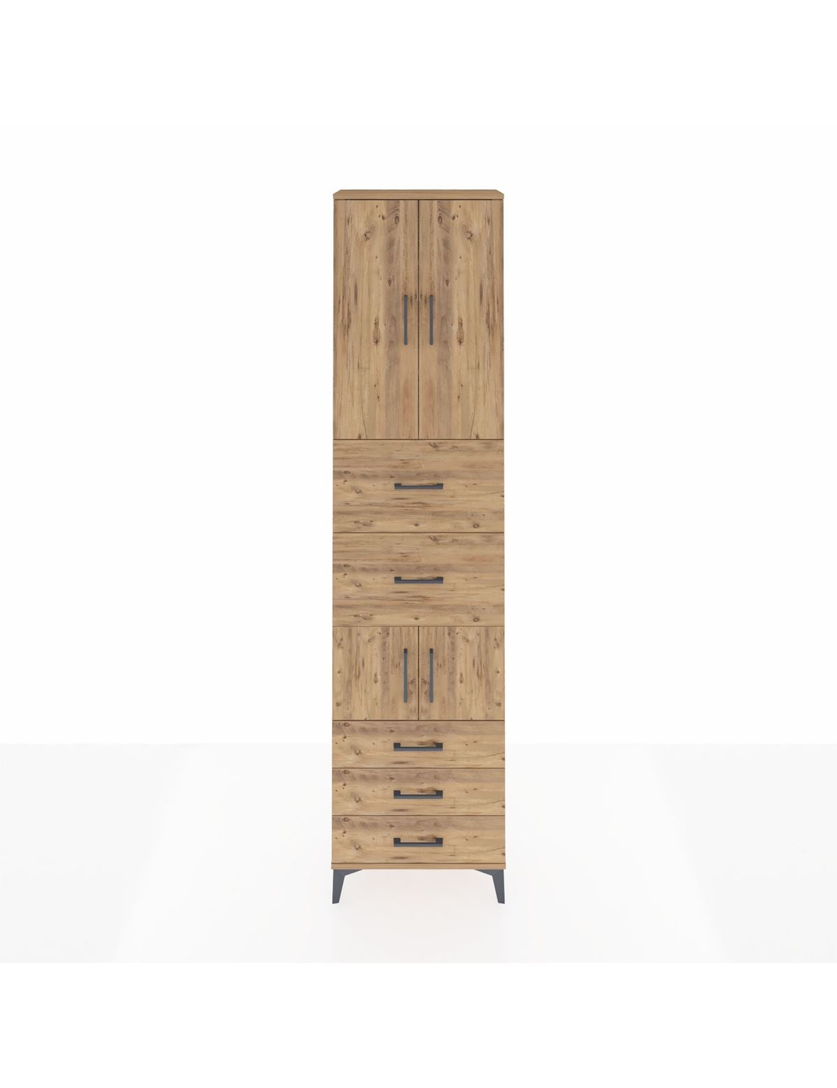 Arges Dolap 4 Raflı 5 Çekmeceli 4 Kapaklı 60x30x243 - S32M068V9A