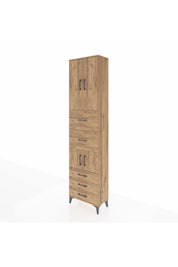 Arges Dolap 4 Raflı 5 Çekmeceli 4 Kapaklı 60x30x243 - S32M068V9A