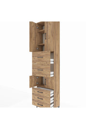 Arges Dolap 4 Raflı 5 Çekmeceli 4 Kapaklı 60x30x243 - S32M068V9A