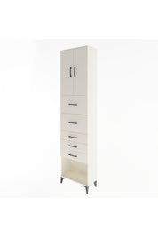 Arges Dolap 3 Raflı 5 Çekmeceli 2 Kapaklı 60x30x243 - S32M069V1A
